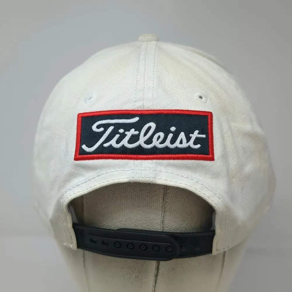 Titleist 5 Panel White Hat One Size Rope Snapback Golf Pro V1 FootJoy Embroidery